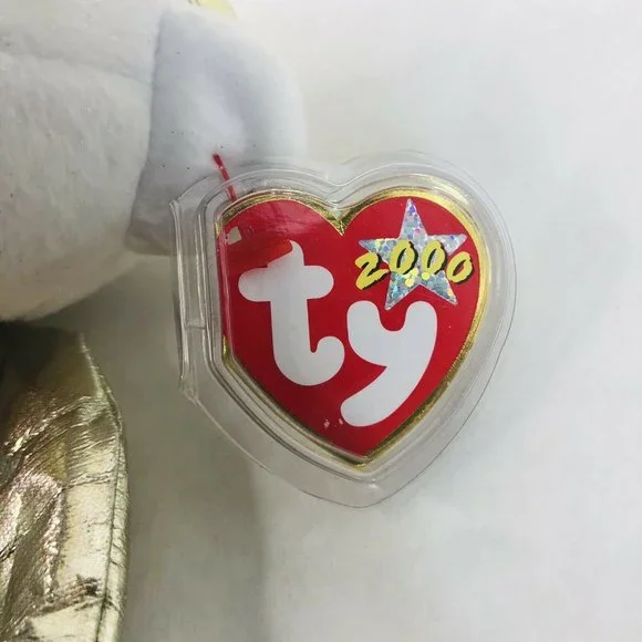 2 TY Beanie Babies Halo and Halo II Bear Angels Plush Bean Bag Stuffed Animal - Picture 7 of 7